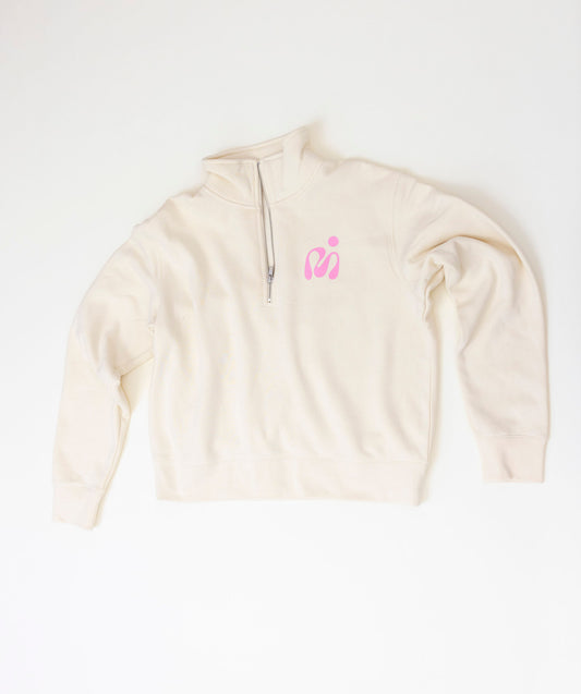 Vanilla Half Zip Crew Jumper